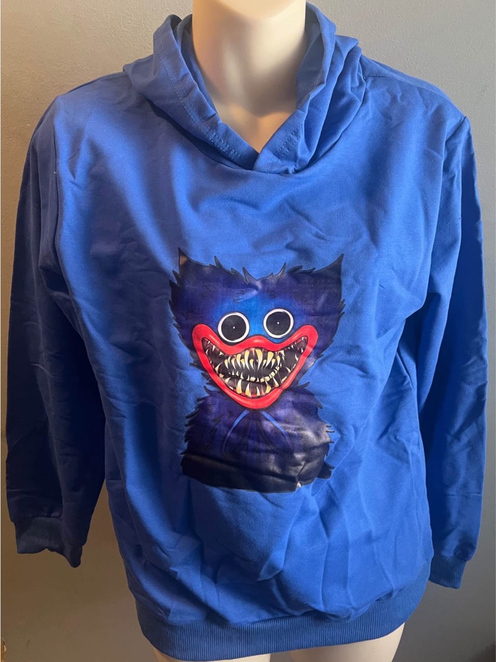 Huggy Wuggy Blue Kids Hooded lightweight sweater